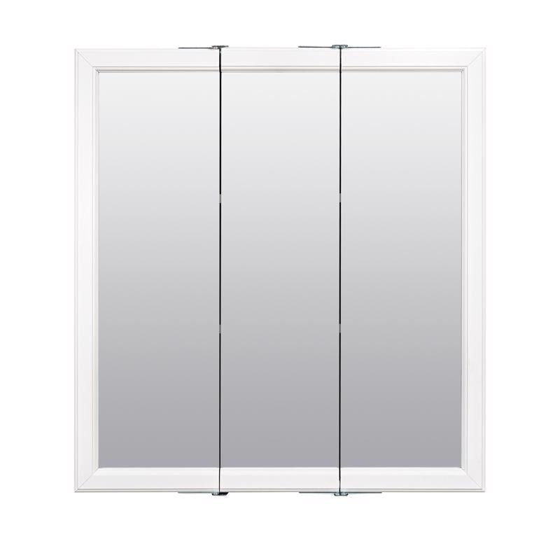 Zenna Home 26 in. H X 24 in. W X 4.5 in. D Rectangle Tri-View Medicine Cabinet