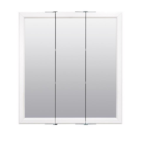Zenna Home 26 in. H X 24 in. W X 4.5 in. D Rectangle Tri-View Medicine Cabinet