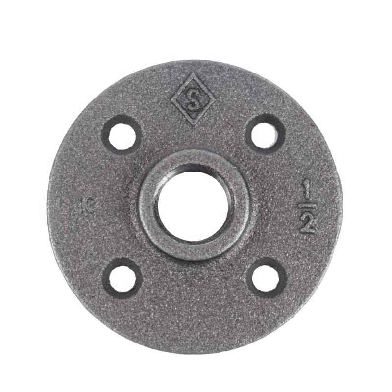 STZ Industries 1/2 in. FIP each Black Malleable Iron Floor Flange (Pack of 5)
