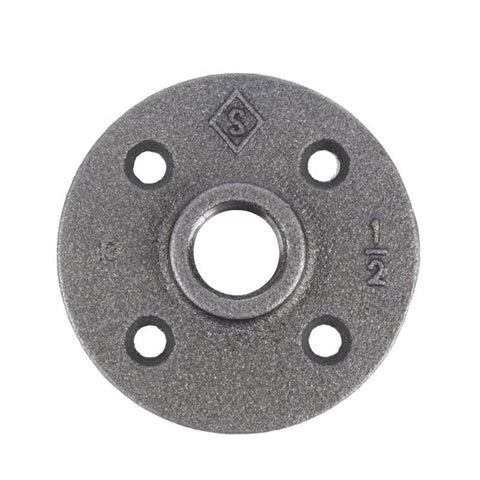 STZ Industries 1/2 in. FIP each Black Malleable Iron Floor Flange (Pack of 5)