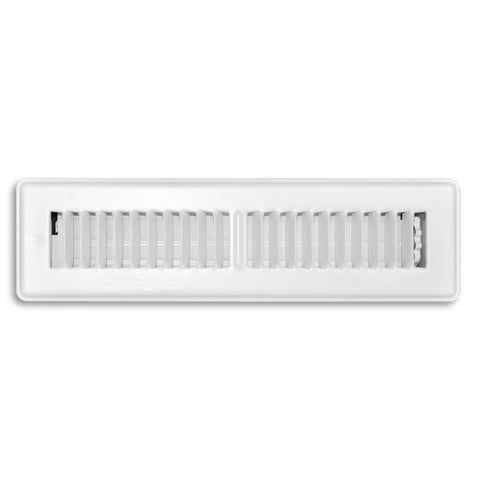 Tru Aire 2 in. H X 12 in. W 2-Way Powder Coat White Steel Floor Register