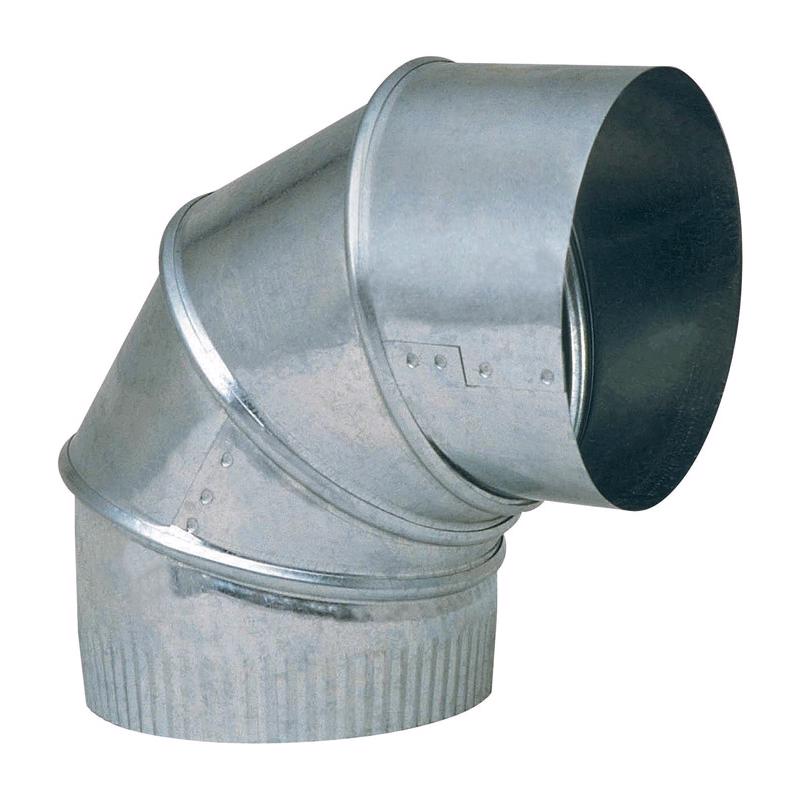 Imperial 9 in. D X 9 in. D Adjustable 90 deg Galvanized Steel Furnace Pipe Elbow (Pack of 8)