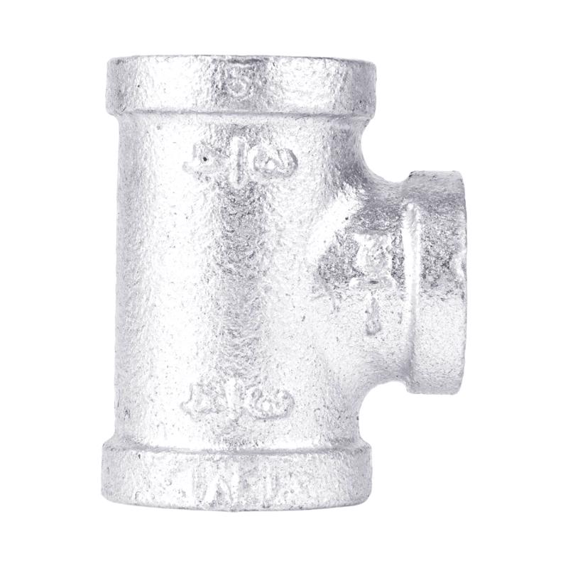 STZ Industries 3/4 in. FIP each X 3/4 in. D FIP 1/2 in. D FIP Galvanized Malleable Iron Tee (Pack of 5)