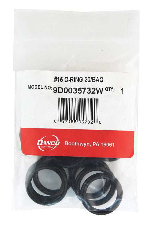 Danco 1 in. D X 3/4 in. D #15 Rubber O-Ring 20 pk