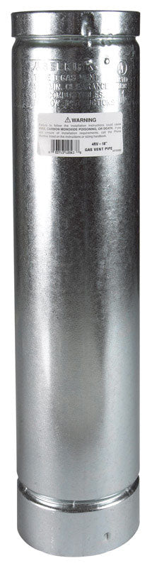Selkirk 4 in. D X 18 in. L Aluminum Round Gas Vent Pipe (Pack of 6)