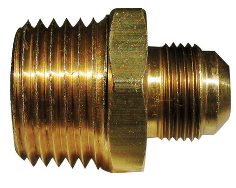 JMF Company 1/4 in. Flare X 1/4 in. D Male Brass Connector (Pack of 4)