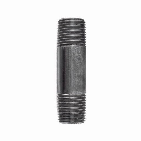 STZ Industries 1/4 in. MIP each X 1/4 in. D MIP Black Steel 3 in. L Nipple (Pack of 5)