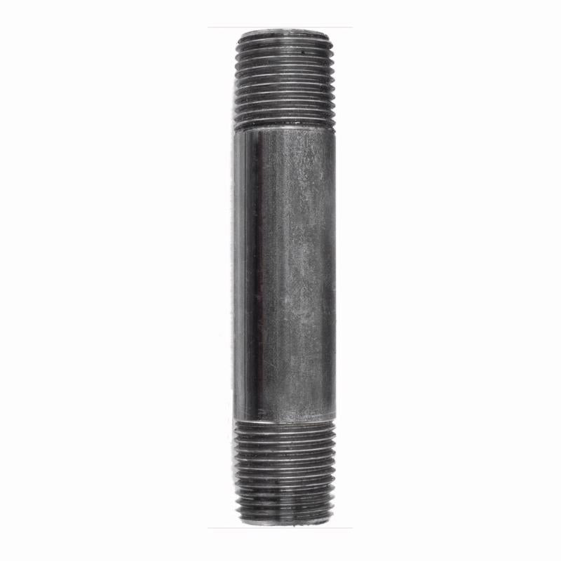 STZ Industries 1/4 in. MIP each X 1/4 in. D MIP Black Steel 4 in. L Nipple (Pack of 5)