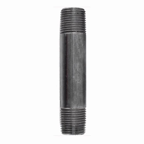STZ Industries 1/4 in. MIP each X 1/4 in. D MIP Black Steel 4 in. L Nipple (Pack of 5)