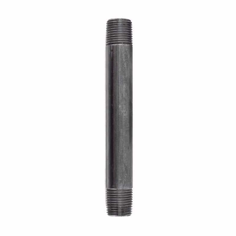 STZ Industries 1/4 in. MIP each X 1/4 in. D MIP Black Steel 6 in. L Nipple (Pack of 5)