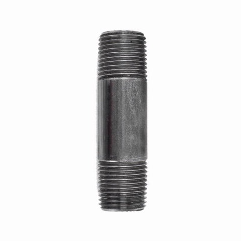 STZ Industries 3/8 in. MIP each X 3/8 in. D MIP Black Steel 3 in. L Nipple (Pack of 5)