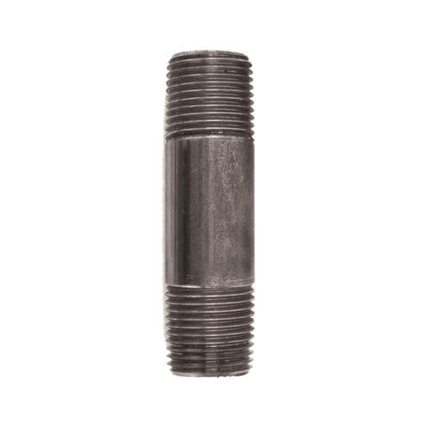 STZ Industries 1/2 in. MIP each X 1/2 in. D MIP Black Steel 3 in. L Nipple (Pack of 5)