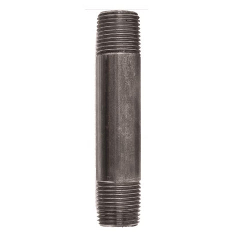 STZ Industries 1/2 in. MIP each X 1/2 in. D MIP Black Steel 4 in. L Nipple (Pack of 5)