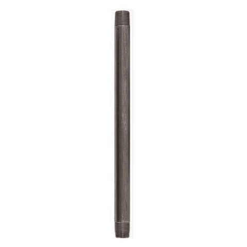 STZ Industries 1/2 in. MIP each X 1/2 in. D MIP Black Steel 12 in. L Nipple
