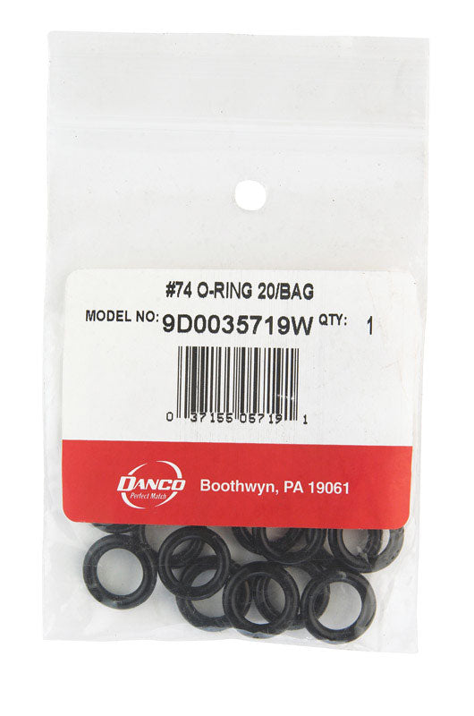 Danco 39/64 in. D X 3/8 in. D #74 Rubber O-Ring 20 pk
