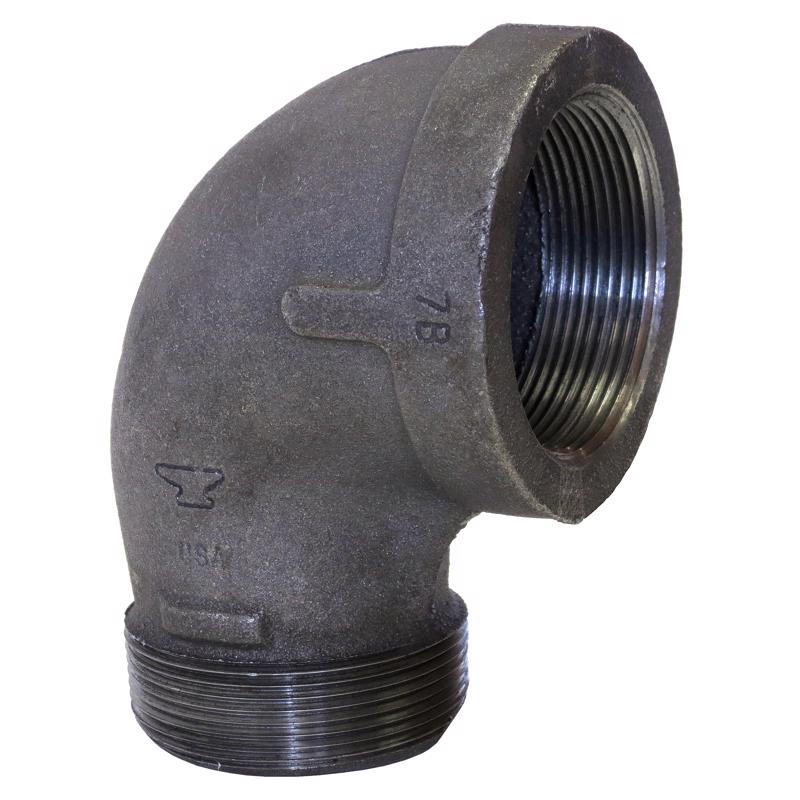 Codo de calle de hierro maleable galvanizado Anvil de 1 pulg. FPT x 1 pulg. D FPT