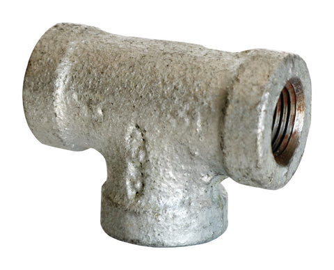 Anvil 1/8 in. FPT X 1/8 in. D FPT 1/8 in. D FPT Galvanized Malleable Iron Reducing Tee