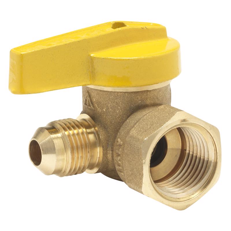 Homewerks 1/2 in. Brass Flare x FIP Ball Valve Quarter-Turn Lever For Gas