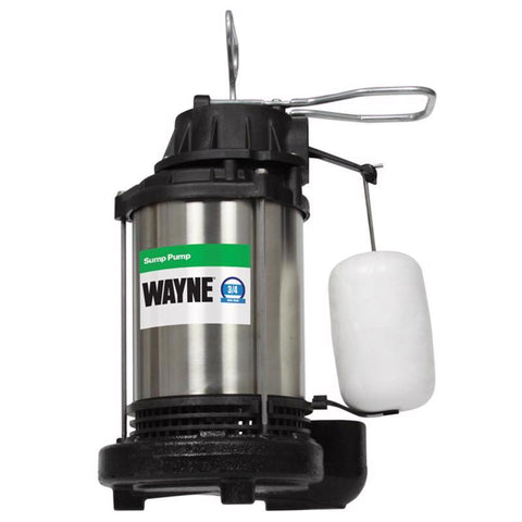 Wayne 3/4 HP 5490 gph Stainless Steel Vertical Float Switch AC Sump Pump 8 ft