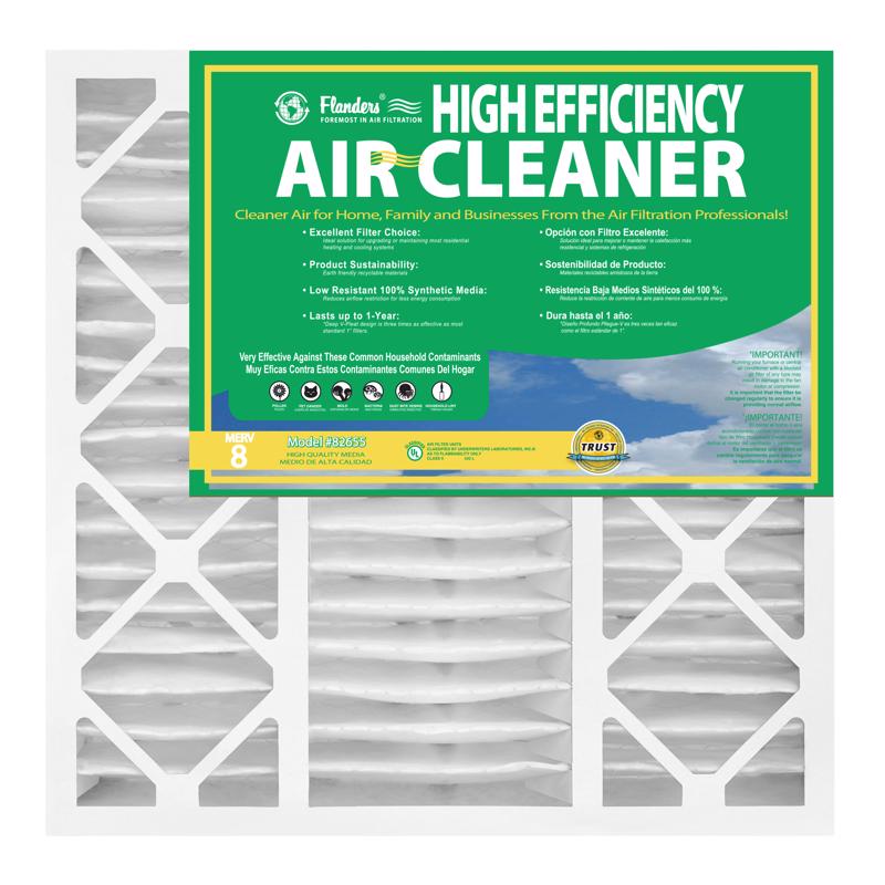 Flanders 20 in. W X 25 in. H X 4-1/2 in. Synthetic 8 MERV Pleated Air Filter 1 pk (Pack of 2)