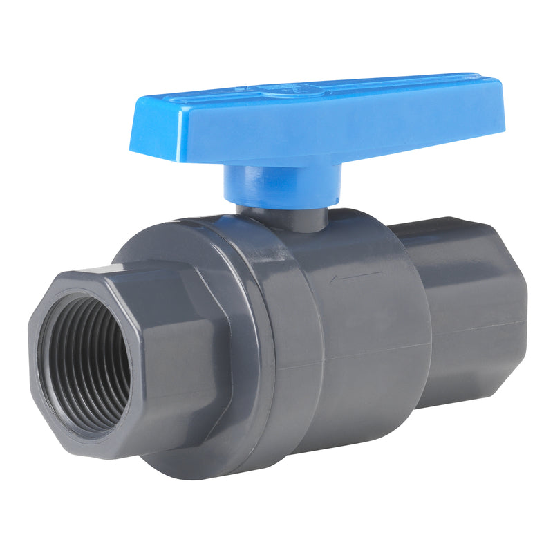 Homewerks 1-1/4 in. PVC FIP Ball Valve Full Port Quarter-Turn Lever For Potable Water