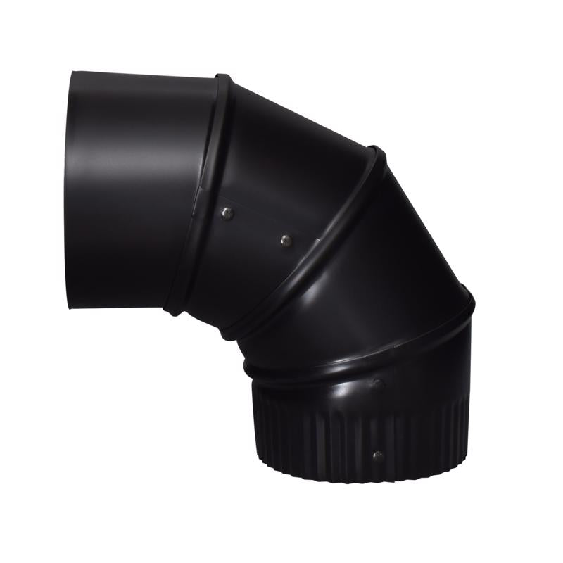 Imperial 3 in. D X 3 in. D Adjustable 90 deg Galvanized Steel Stove Pipe Elbow (Pack of 4)