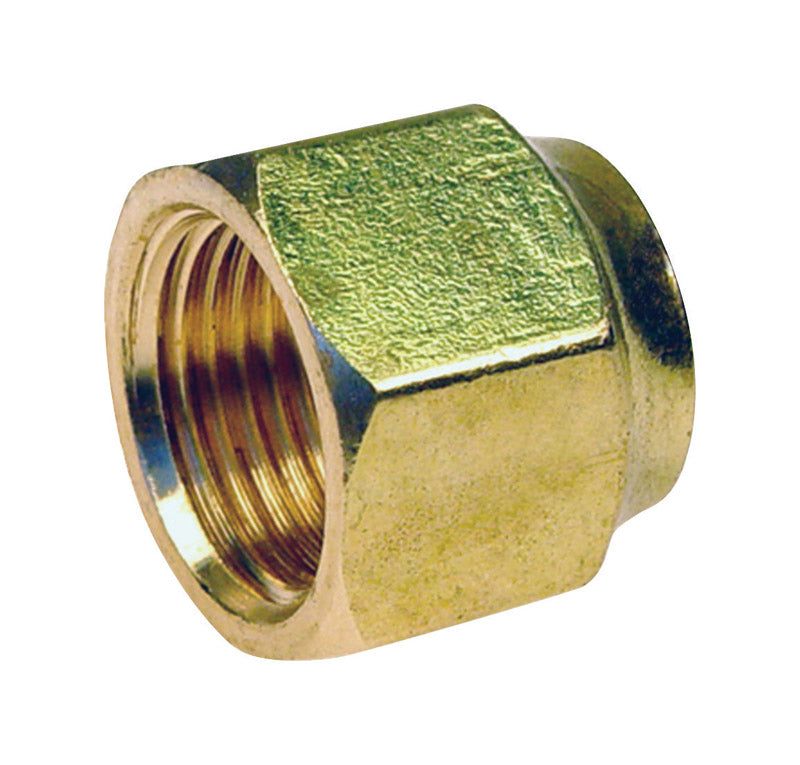 JMF Company 5/8 in. Flare X 3/8 in. D CTS Brass Forged Flare Nut (Pack of 5)