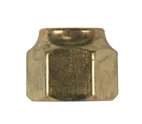JMF Company 1/4 in. Flare X 1/4 in. D CTS Brass Forged Flare Nut (Pack of 5)