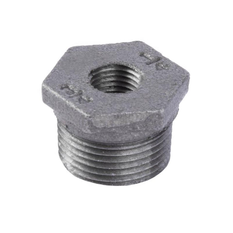 STZ Industries 3/4 in. MIP each X 1/4 in. D FIP Black Malleable Iron Hex Bushing
