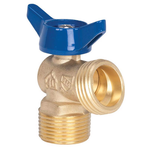 Homewerks 3/4 in. MIP in. X 3/4 in. Garden Hose Thread Brass Boiler Drain