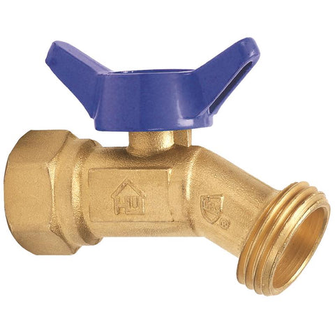 Homewerks 3/4 in. FIP in. X 3/4 in. Garden Hose Thread Brass No-Kink Hose Bibb