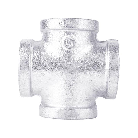 STZ Industries 1/2 in. FIP each X 1/2 in. D FIP 1/2 in. D FIP Galvanized Malleable Iron Cross
