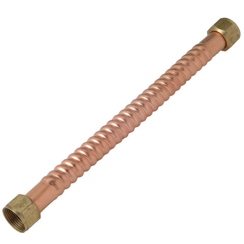 Homewerks 3/4 in. FIP in. X 3/4 in. D FIP 24 in. Copper Water Heater Supply Line