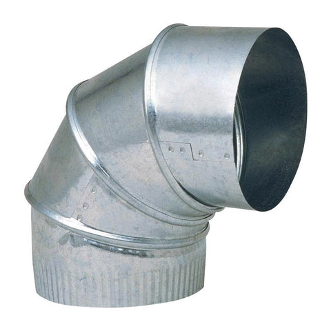 Imperial 6 in. D X 6 in. D Adjustable 90 deg Galvanized Steel Furnace Pipe Elbow (Pack of 8)