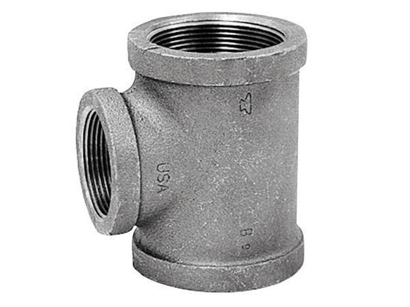 Anvil 1 in. FPT X 1 in. D FPT 1/2 in. D FPT Black Malleable Iron Reducing Tee