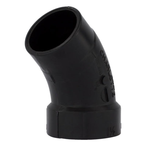Charlotte Pipe 1-1/2 in. Hub X 1-1/2 in. D Spigot ABS 45 Degree Street Elbow