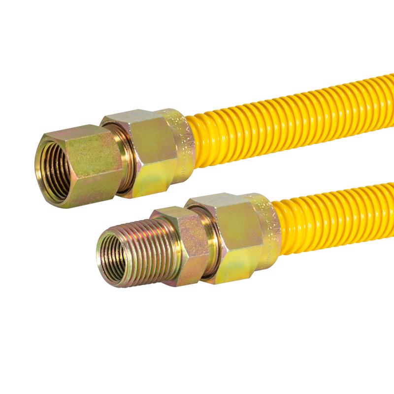 Eastman 1/2 in. FIP in. X 1/2 in. D FIP 24 in. Stainless Steel Gas Connector