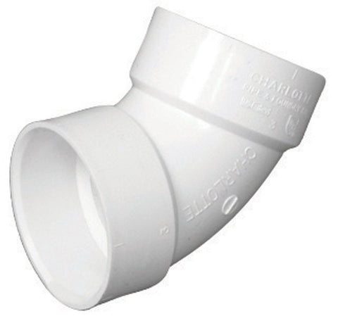 Charlotte Pipe Schedule 40 1-1/2 in. Hub X 1-1/2 in. D Hub PVC 60 Degree Street Elbow 1 pk