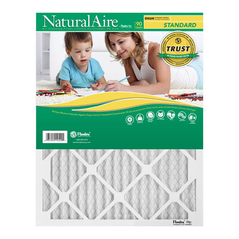 NaturalAire 25 in. W X 30 in. H X 1 in. Synthetic 8 MERV Pleated Air Filter 1 pk (Pack of 12)