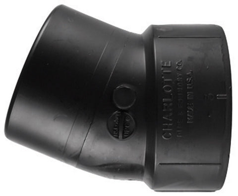 Charlotte Pipe 4 in. Hub X 4 in. D Slip ABS Elbow