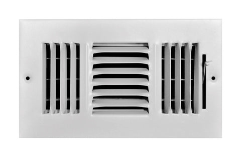 Tru Aire 4 in. H X 8 in. W 3-Way Powder Coat White Steel Wall/Ceiling Register