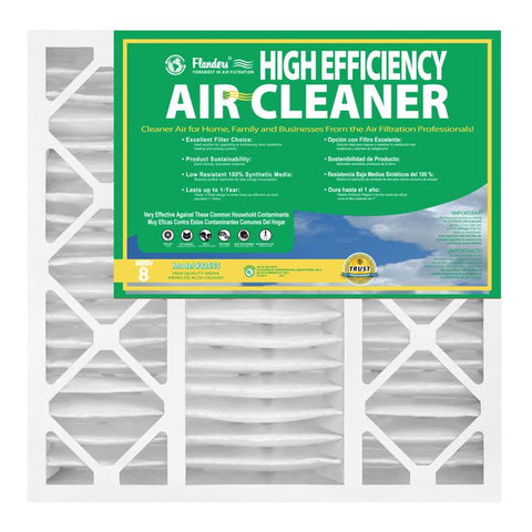 Flanders 20 in. W X 20 in. H X 4.5 in. Synthetic 8 MERV Pleated Air Cleaner Cartridge 1 pk (Pack of 2)