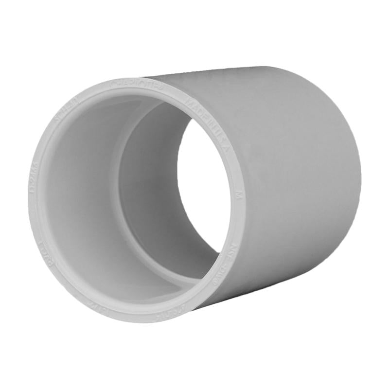 Charlotte Pipe Schedule 40 1-1/2 in. Slip X 1-1/2 in. D Slip PVC Coupling 1 pk (Pack of 25)