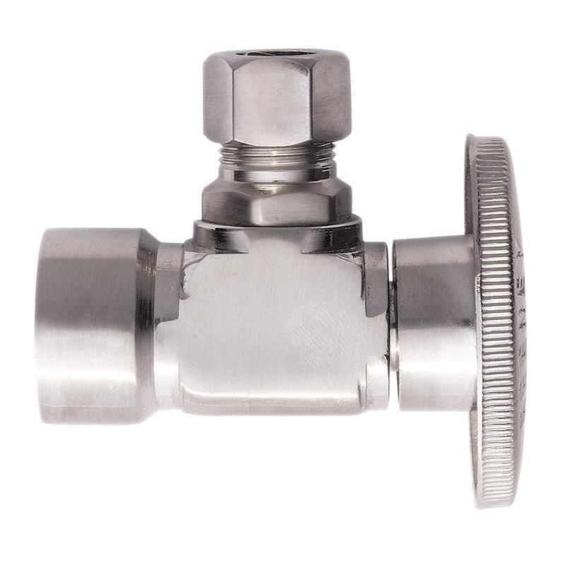 Keeney 1/2 in. FIP in. X 3/8 in. Compression Brass Angle Stop Valve