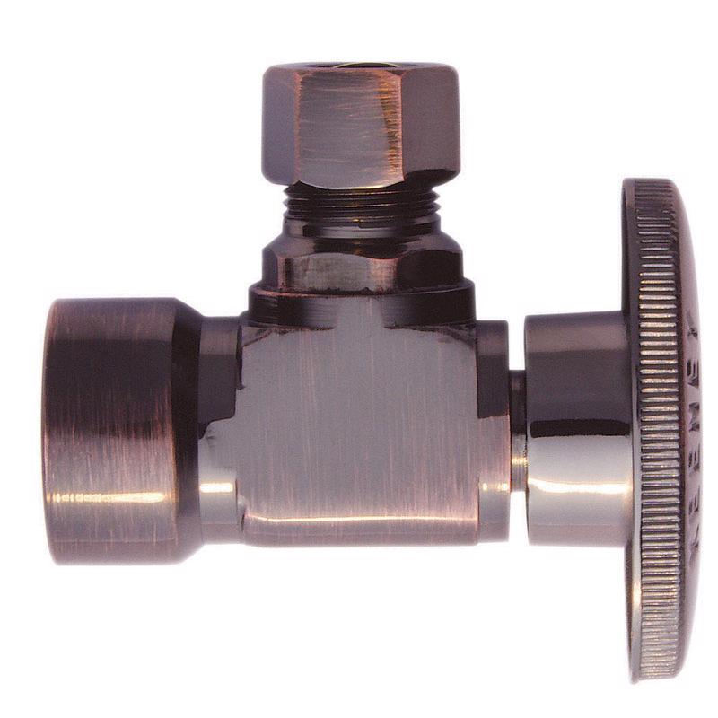 Keeney 1/2 in. FIP in. X 3/8 in. Brass Angle Stop Valve