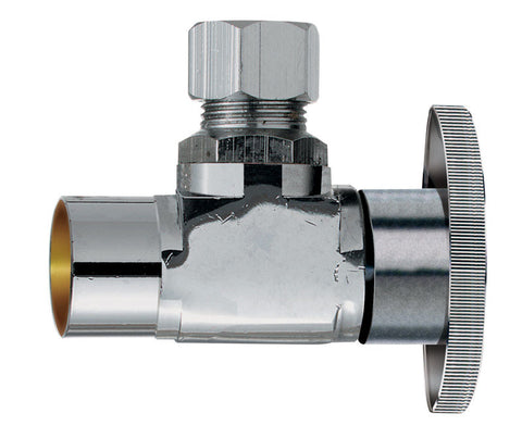 Keeney 1/2 in. FPT in. X 3/8 in. Brass Angle Stop Valve