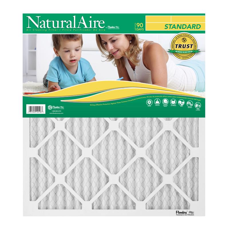 NaturalAire 18 in. W X 20 in. H X 1 in. Synthetic 8 MERV Pleated Air Filter 1 pk (Pack of 12)