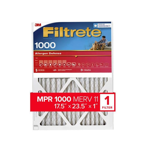 Filtrete 17-1/2 in. W X 23-1/2 in. H X 1 in. 1000 MPR Pleated Air Filter 1 pk (Pack of 4)