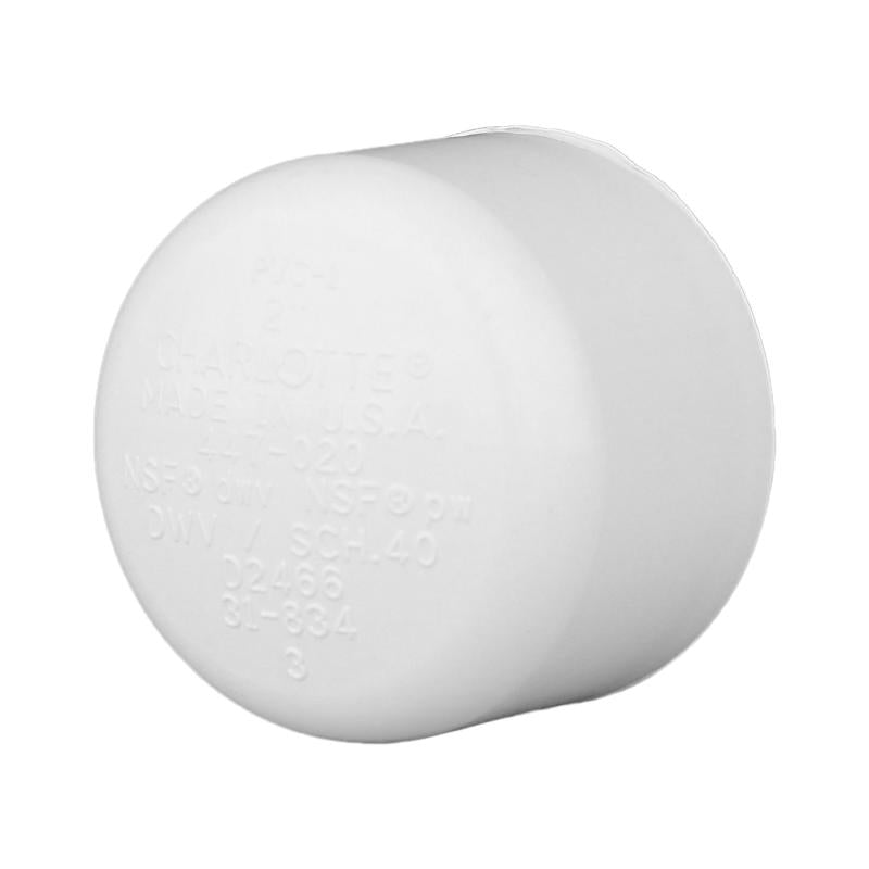 Charlotte Pipe Schedule 40 2 in. Socket PVC Cap 1 pk