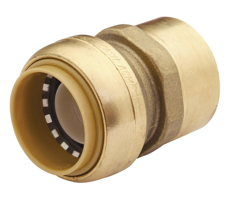SharkBite Push to Connect 1 in. PTC each X 1 in. D FPT Brass Connector